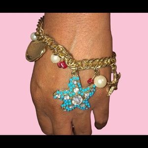 Turquoise seashell beachy jewelry set